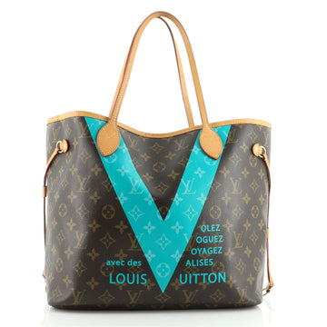 Louis Vuitton Neverfull NM Tote Limited Edition Cities V Monogram Canvas MM