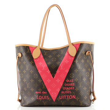 Louis Vuitton Neverfull NM Tote Limited Edition Cities V Monogram Canvas MM