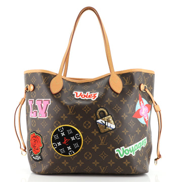 Louis Vuitton Neverfull NM Tote Limited Edition Patches Monogram Canvas MM