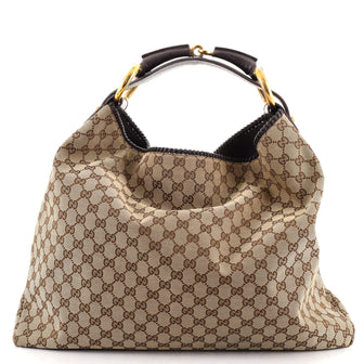 Gucci Horsebit Hobo GG Canvas Large