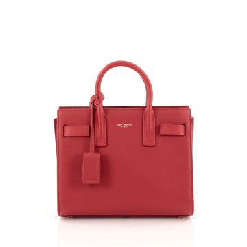 Saint Laurent Sac De Jour Handbag Leather Nano