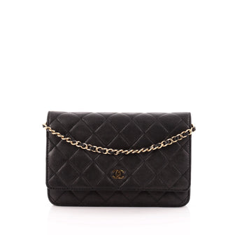 Chanel Wallet on Chain Quilted Lambskin Black