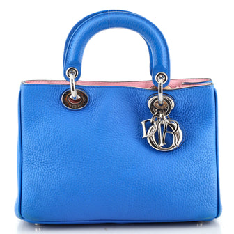 Christian Dior Diorissimo Tote Pebbled Leather Mini