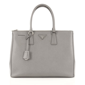 Prada Double Zip Lux Tote Saffiano Leather Medium