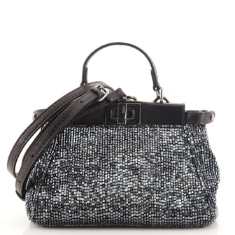 Fendi Peekaboo Bag Beaded Leather Micro