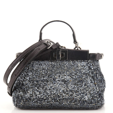 Fendi Peekaboo Bag Beaded Leather Micro
