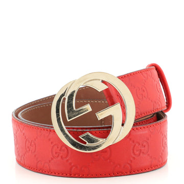 Gucci Interlocking G Belt Guccissima Leather Wide