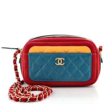 Chanel Paris-Hamburg Camera Case Quilted Lambskin with Jersey Mini