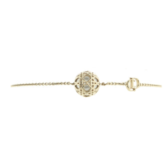 Christian Dior Secret Cannage Bracelet Metal with Faux Pearl