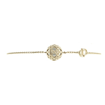 Christian Dior Secret Cannage Bracelet Metal with Faux Pearl
