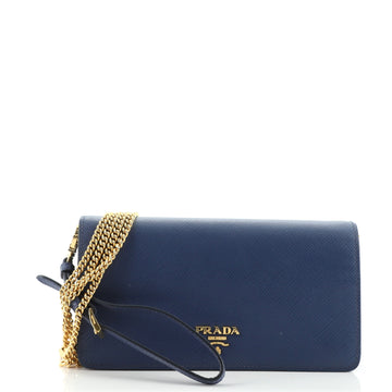 Prada Wristlet Wallet on Chain Saffiano Leather Mini