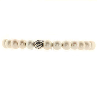 David Yurman Spiritual Beads Bracelet Cultured Pearls and Sterling Silver 8mm