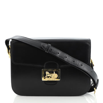 Celine Vintage Carriage Flap Bag Leather Medium