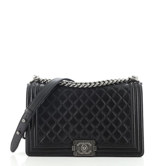 Chanel Boy Flap Bag Quilted Lambskin New Medium