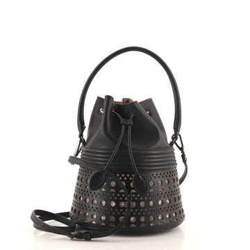 Alaia Corset Bucket Bag Laser Cut Leather