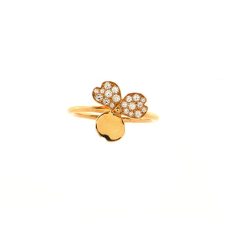 Tiffany & Co. Paper Flowers Ring 18K Rose Gold with Diamonds