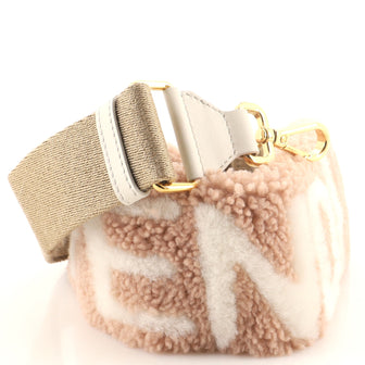 Fendi Logo Strap You Shoulder Strap Shearling