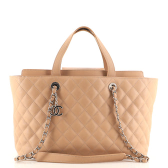 Chanel Shopping Tote Quilted Calfskin Medium