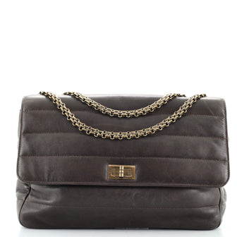 Chanel Vintage Reissue Flap Bag Horizontal Quilt Lambskin Jumbo