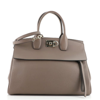 Salvatore Ferragamo Studio Satchel Leather Medium