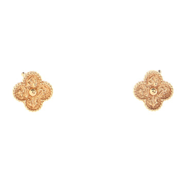 Van Cleef & Arpels Vintage Alhambra Earrings 18K Rose Gold