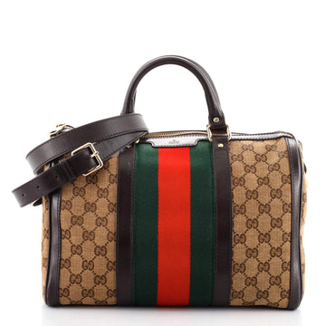 Gucci Vintage Web Boston Bag GG Canvas Medium