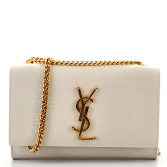 Saint Laurent Classic Monogram Crossbody Bag Grainy Leather Small