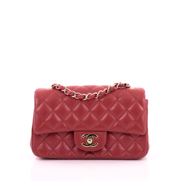 Chanel Classic Single Flap Bag Quilted Lambskin Mini