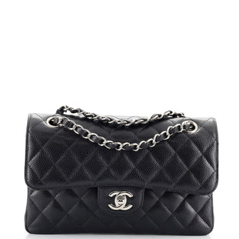 Chanel Classic Double Flap Bag Quilted Caviar Small