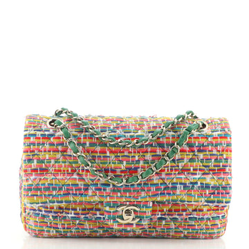Chanel Classic Double Flap Bag Quilted Tweed Medium