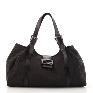 Fendi Belted Shoulder Bag Zucchino Canvas Large