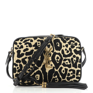 Saint Laurent Lou Camera Bag Printed Raffia Small