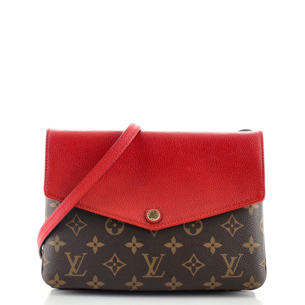 Louis Vuitton - Authenticated Twice Handbag - Leather Red Plain for Women, Very Good Condition