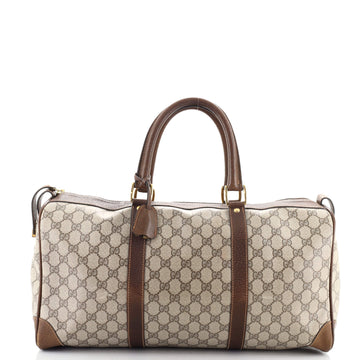 Gucci Vintage Duffle Bag GG Coated Canvas Large