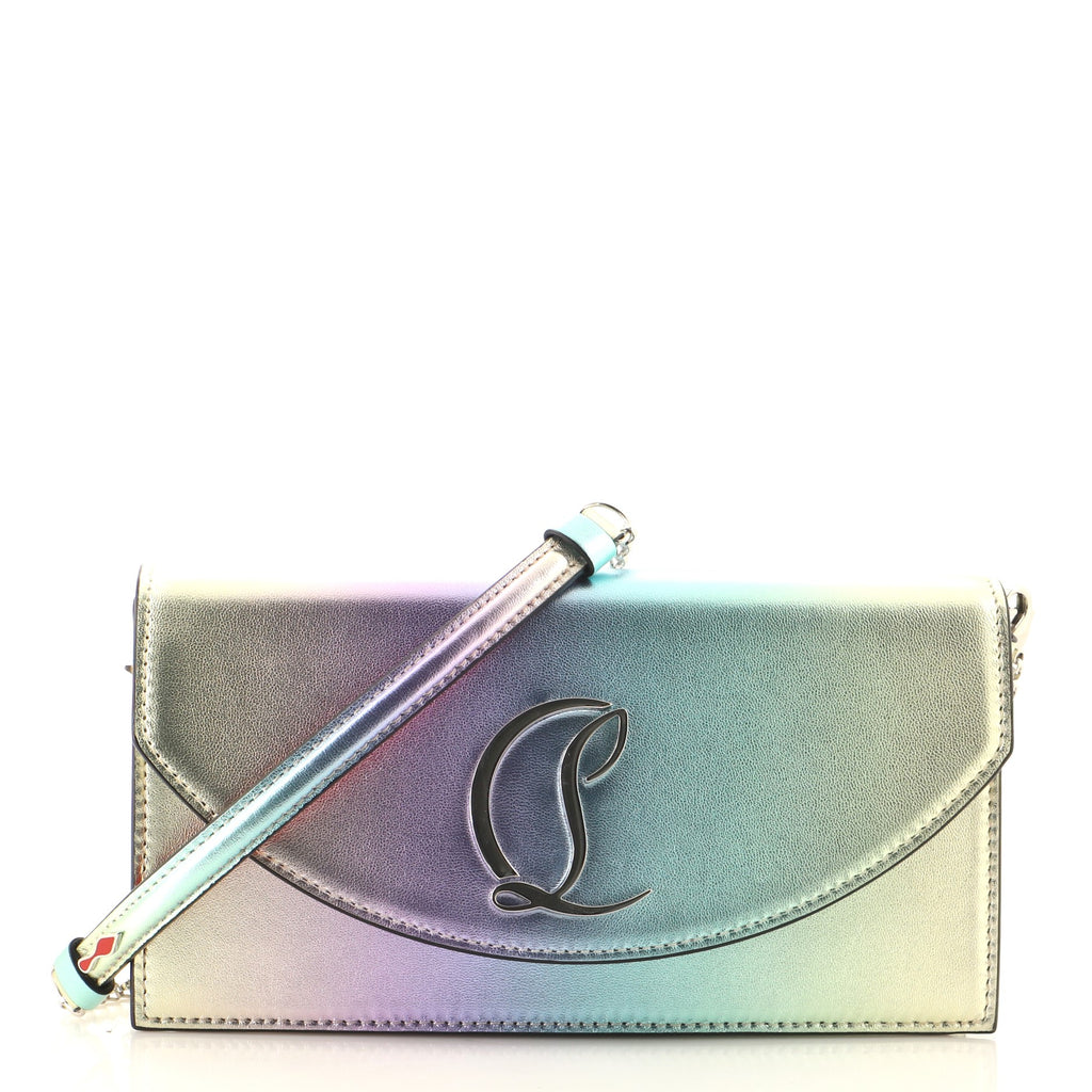 Loubi 54 Leather Clutch in Metallic - Christian Louboutin