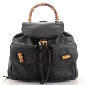Gucci Vintage Bamboo Backpack Leather Medium