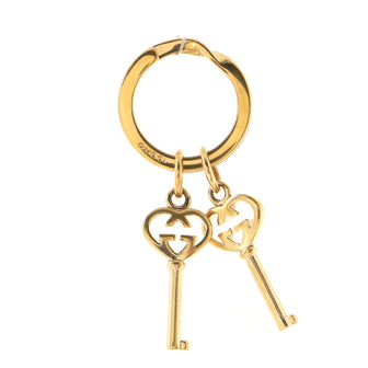 Gucci Interlocking GG Heart Double Keychain Metal