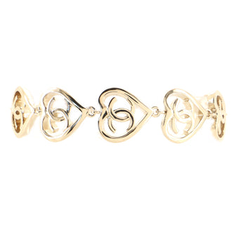 Chanel Coco In Love Heart CC Link Bracelet Metal