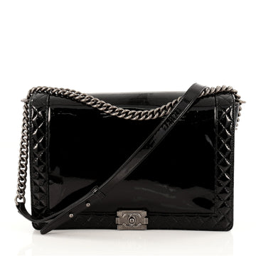 Chanel Reverso Boy Flap Bag Patent Large