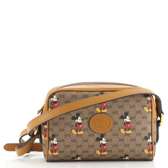 Gucci Disney Mickey Mouse Shoulder Bag Printed Mini GG Coated Canvas Mini