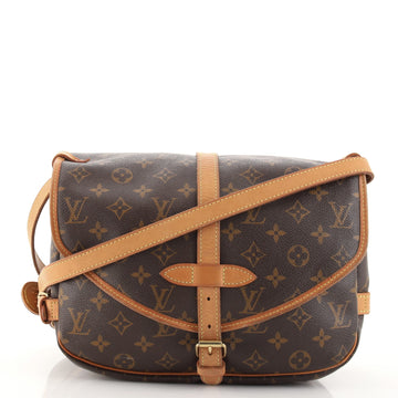Louis Vuitton Saumur Handbag Monogram Canvas 30