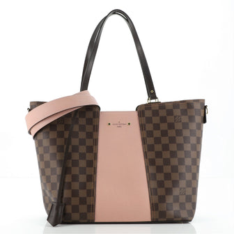 Louis Vuitton Jersey Handbag Damier with Leather