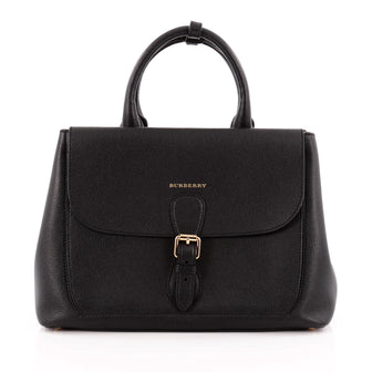 Burberry Saddle Convertible Satchel Leather Medium