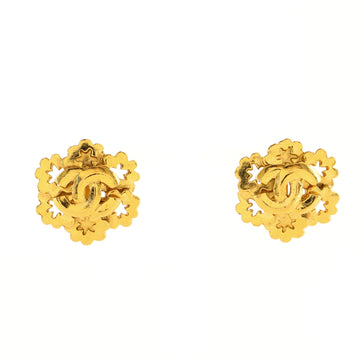 Chanel Vintage Flower Cluster Clip-On Earrings Metal