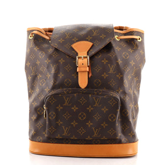 Louis Vuitton Vintage Montsouris Backpack Monogram Canvas GM