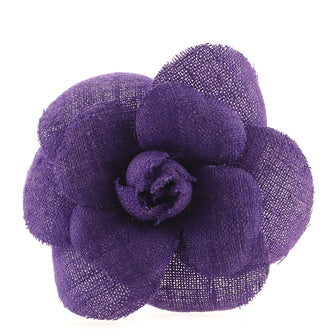 Chanel Camellia Brooch Woven Raffia