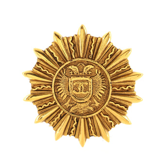 Chanel CC Emblem Brooch Metal