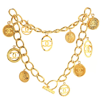Chanel Vintage CC Lucky Charms Chain Link Belt Metal