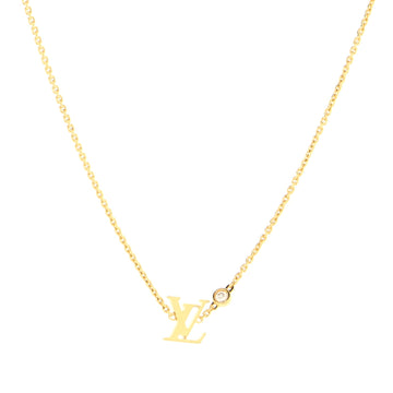 Louis Vuitton Idylle Blossom LV Pendant Necklace 18K Yellow Gold with Diamond