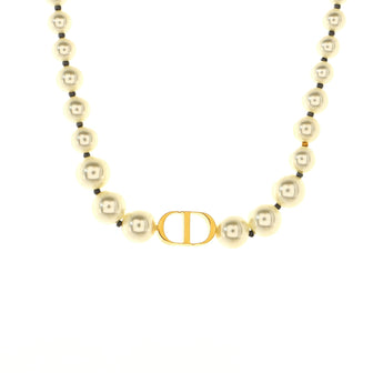 Christian Dior 30 Montaigne Choker Necklace Metal and Resin Pearls